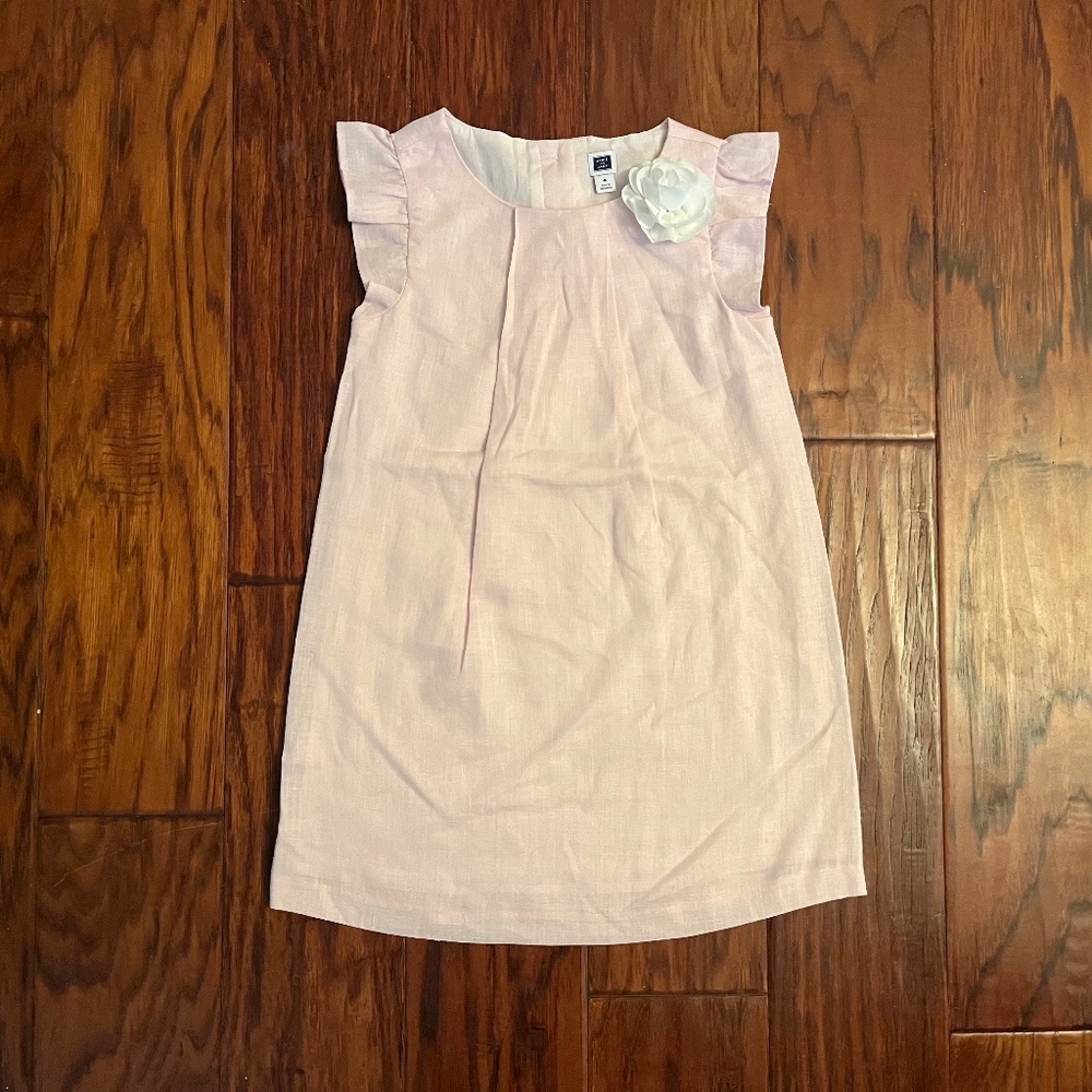 Janie and Jack pink linen dress